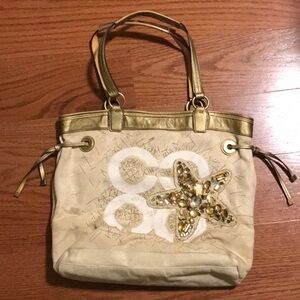 Coach Shoulder starfish Tote Bag